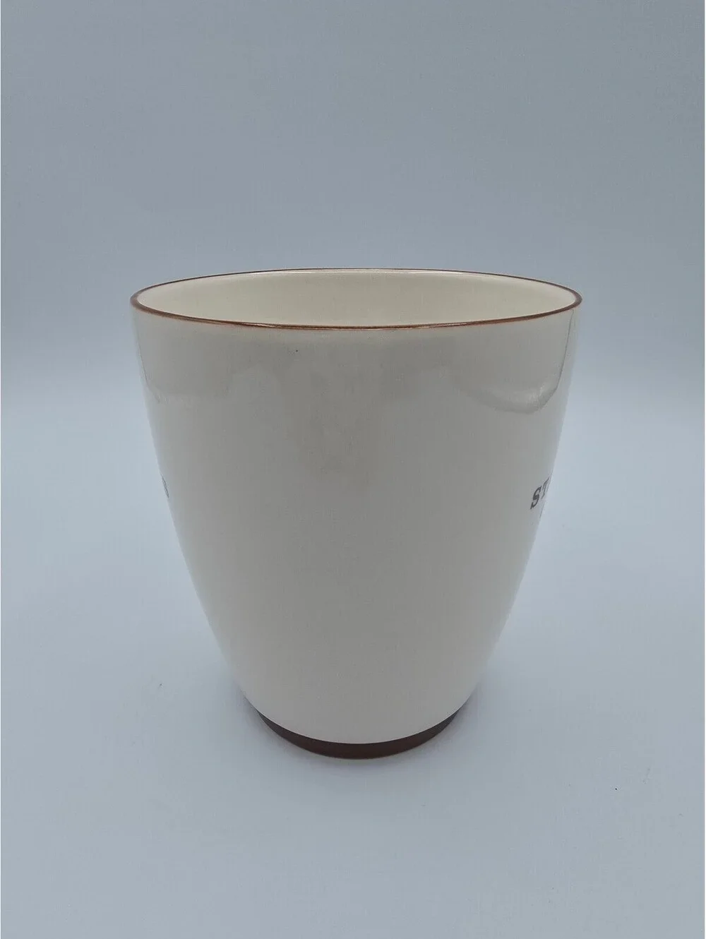 Vintage Starbucks 2006 Abbey Cream Brown Ceramic Coffee Mug